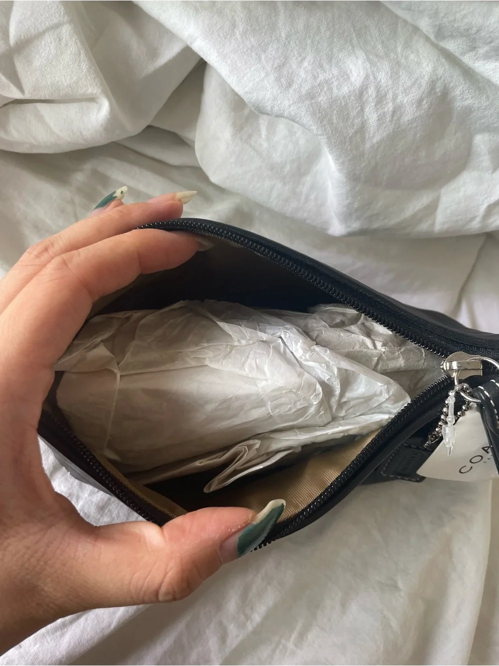 Vintage Y2K Coach Leatherware Black Leather Pouch